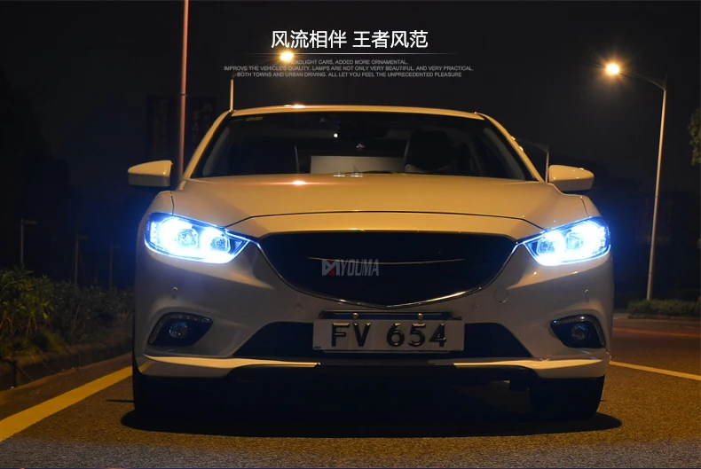 Автомобильный Стайлинг для Mazda ATENZA фара в сборе C ангельские глазки- для ATENZA bi xenon объектив h7 xenon