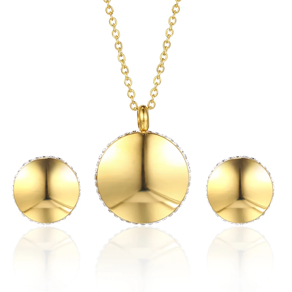 Jewelry Sets Charm Stainless Steel Woman Vogue 2019 Fine Accessories Bohemian Necklace earrings set Mass effect|Ювелирные наборы| |
