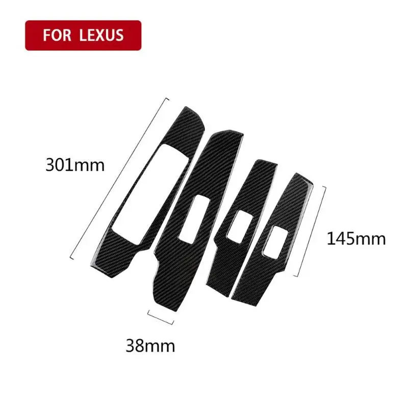 4pcs/set Carbon Fiber Car Door Window Switch Panel Cover Trim Sticker for LEXUS IS250/300/350/200T 2014-2018 LHD Interior | Автомобили и