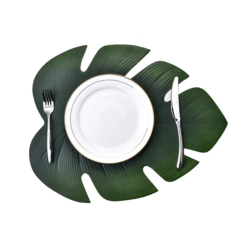 Коврик для обеденного стола ПВХ нескользящая водонепроницаемая|bowl pad|placemat leaftable