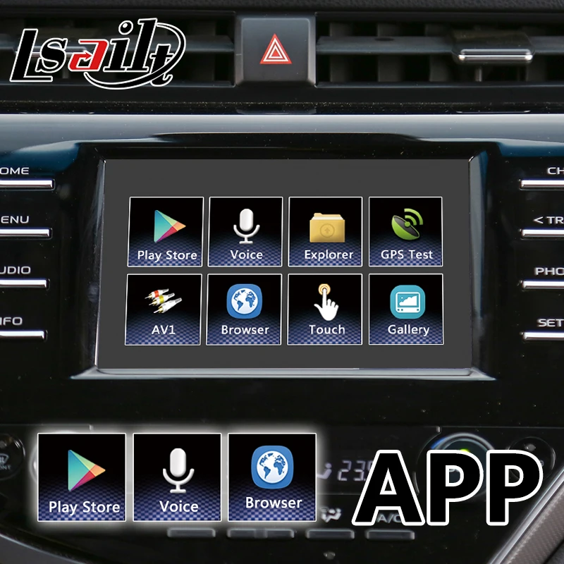 Lsailt Android мультимедийный видео интерфейс для Camry Toyota Panasonic Pioneer модель интегрированная навигационная поддержка carplay