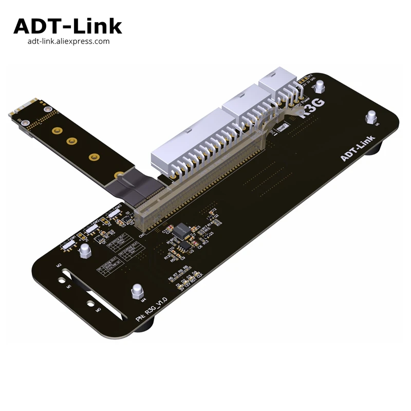 Удлинительный адаптер PCIe x16 на M.2 NVMe кабель 16x PCI Express для eGPU NUC / ITX STX Notebook