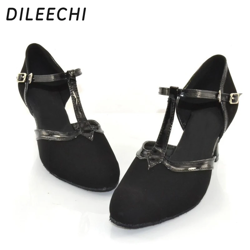Dileechi Костюмы для латиноамериканских танцев танцевальная обувь женские черные