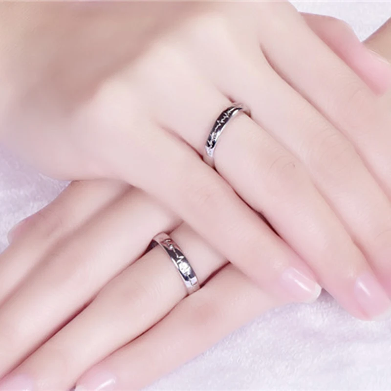 Кольца из нержавеющей стали на заказ ЭКГ кольца дружбы обручальное кольцо для