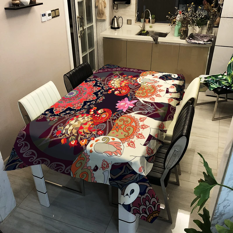 3d слон скатерть креативный Зеленый завод Фламинго узор полиэстер удобная