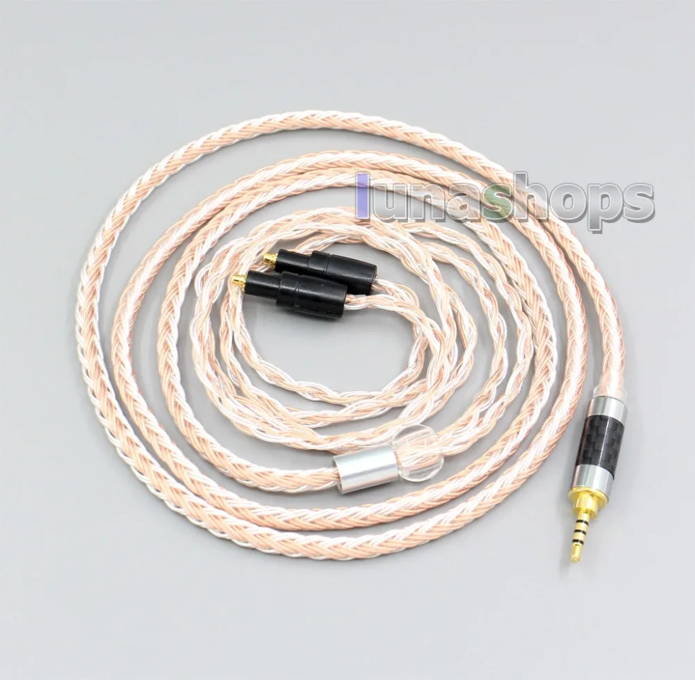 LN005835 2,5 мм 3,5 мм XLR 4,4 мм TRRS сбалансированный 16 ядерный OCC Серебряный смешанный кабель для наушников для Shure SRH1540 SRH1840 SRH1440