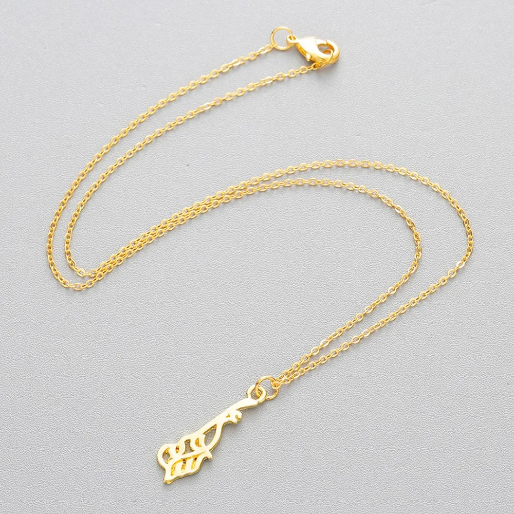 CHENGXUN Arabic Calligraphy Letter Necklace for Arab Woman Jewelry Allah Muslim Islam Necklaces &amp Pendants I Will Dream Symbol |