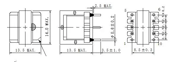 EE13 драйвер MOS трансформатор HSPPST6 высокочастотный трансформатор|high frequency