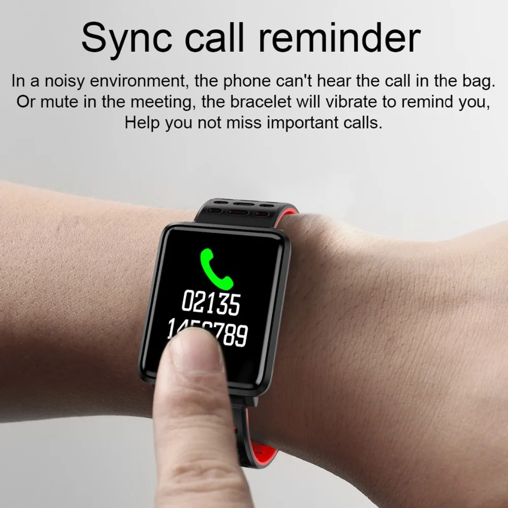 Смарт браслет amyniмало F3 с измерением пульса и кровяного давления IP68