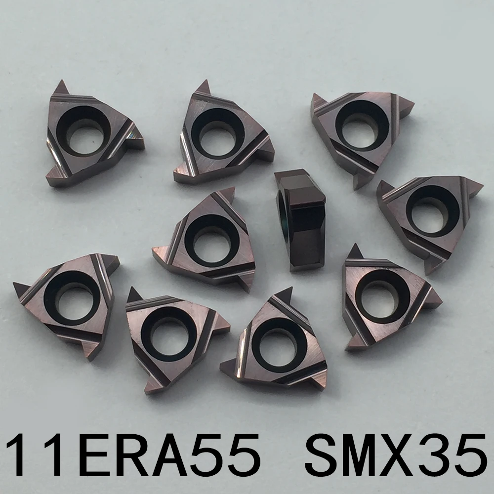 10 шт. 11ER A55/A60 SMX30/SMX35 твердосплавная вставка для резьбы токарный инструмент сверлильный стержень лезвие