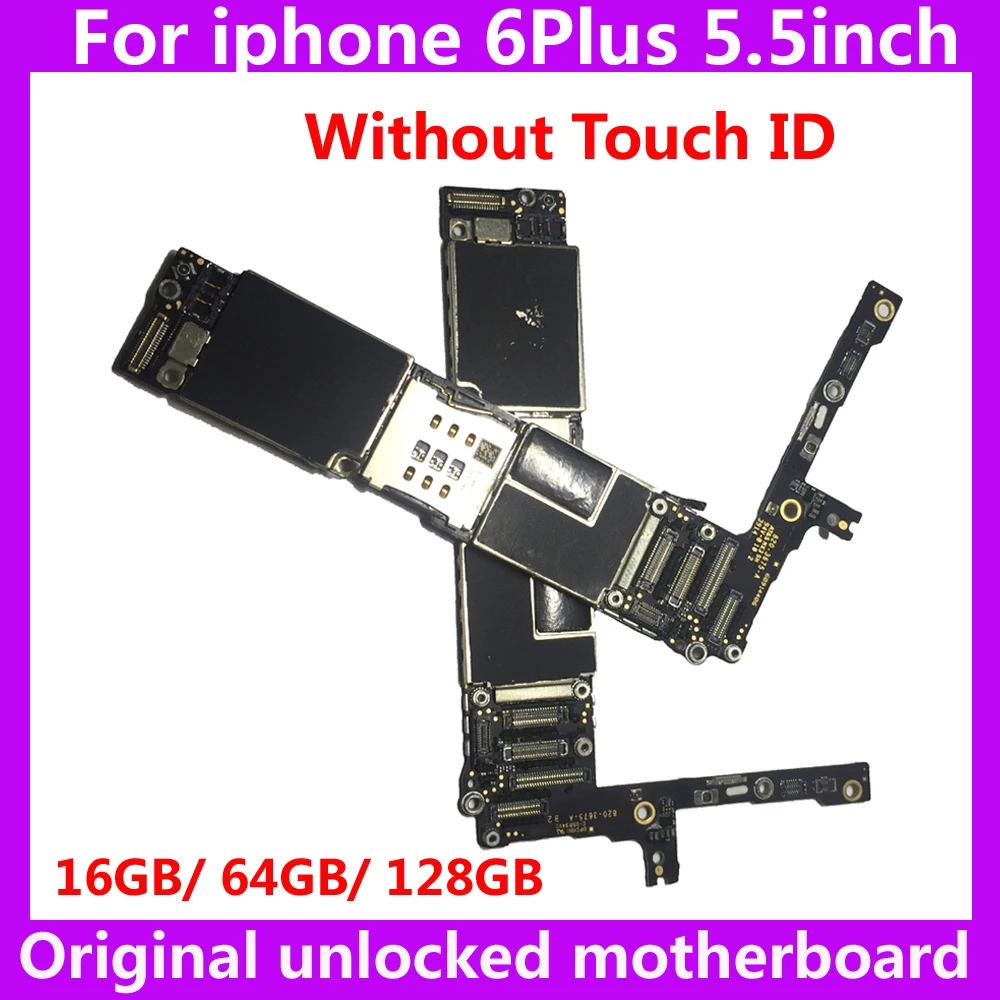 Материнская плата для iphone 6 Plus 100% оригинальная без touch ID 16 ГБ 64 128 разблокированная