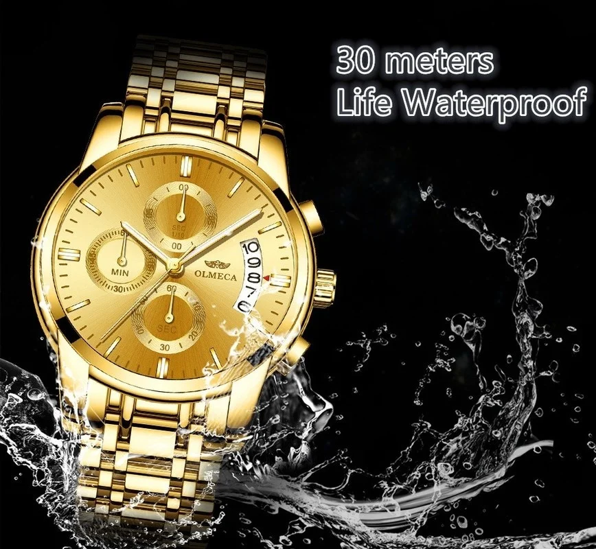 Mens Watches Top Brand Luxury OLMECA Clock Relogio Masculino 3ATM Waterproof Chronograph Wristwatch Reloj Hombre SSW4 | Наручные часы
