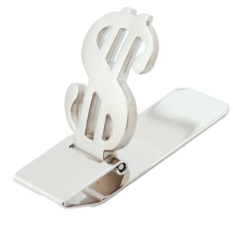 Новая мода Серебряный Зажим для купюр держатель доллар шаблон тонкий карманные