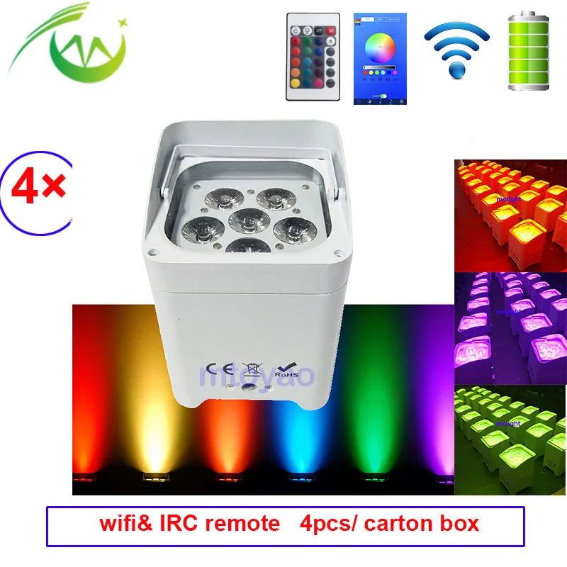 RGBWA УФ Par беспроводной dmx светодиодный светильник 6*18 Вт DJ light Up s | Отзывы и видеообзор