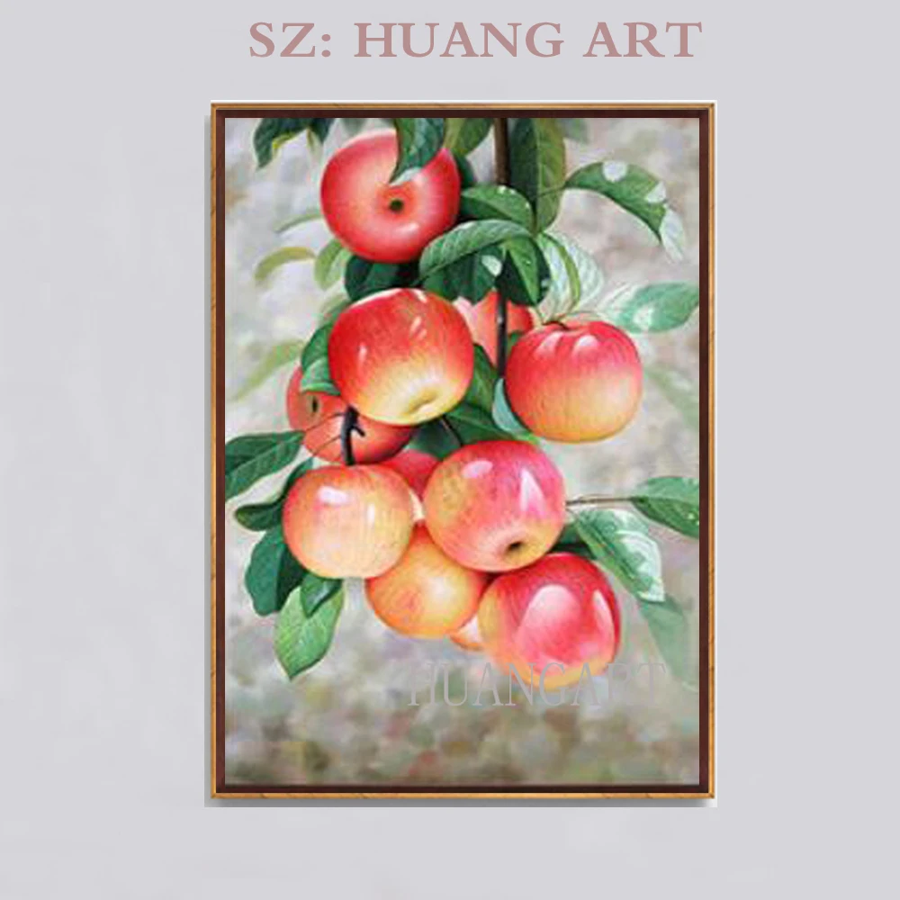 

Realism art museum quality still life red apple hand painted oil painting decoration sofa sitting room eat restaurant wall paint