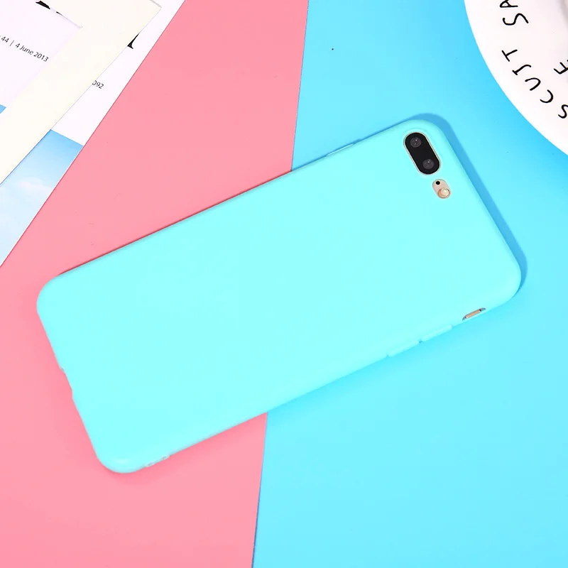 Цветной корпус для iPhone XS MAX XR X 8 7 6 S Plus силиконовый мягкий чехол из ТПУ матовый