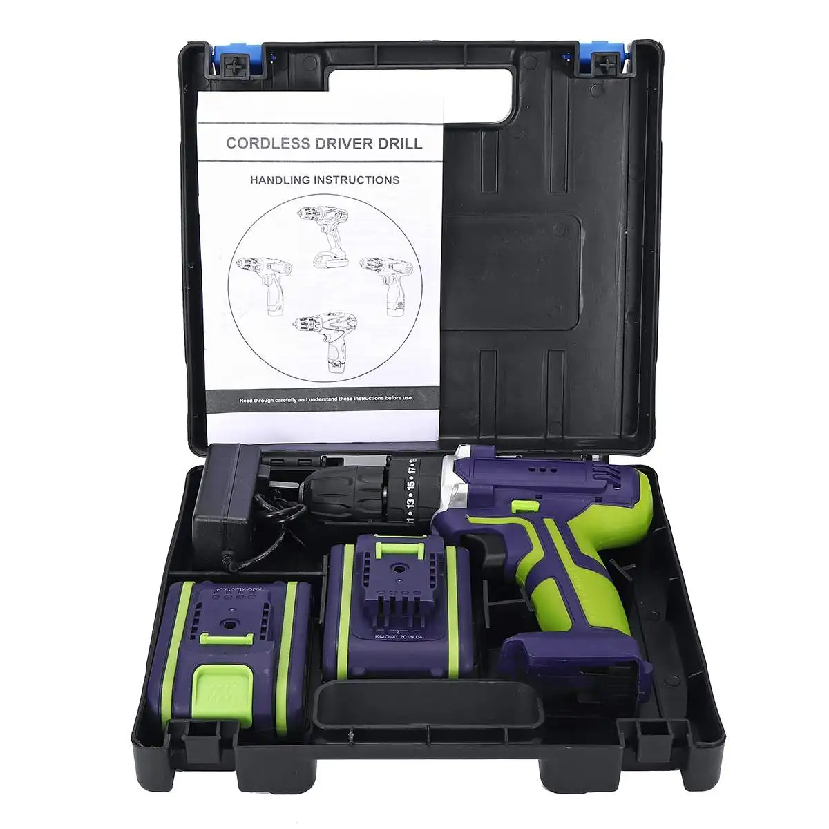 

3 In 1 48V Hammer Drill Cordless Drill Double Speed power Drills LED light Large Capacity Battery 25+1 Torque Electric Drill