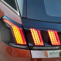 for peugeot 2016 2019 3008 gt 5008 gt 2017 2019 car exterior accessories rear tail light lamp honeycomb cover stickers