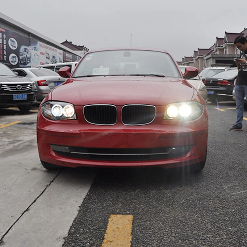 Hlxg из 2 предметов стайлинга автомобилей для BMW E87 светодиодный фар 2004 2011 фара ДРЛ