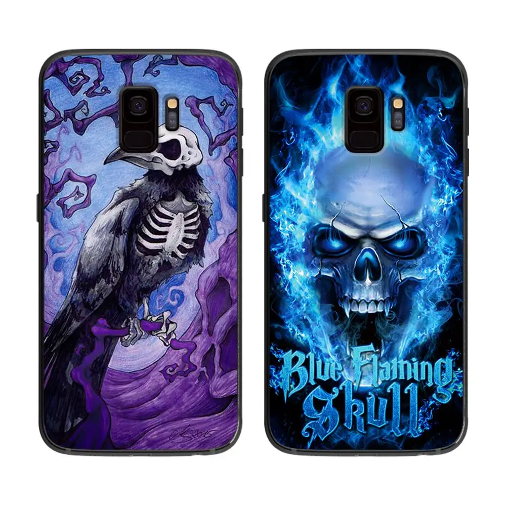 Satanic scary skull для samsung Galaxy A5 A6 A7 A8 A9 2017 чехол телефона Plus M10 M20 M30 силиконовые чехлы |