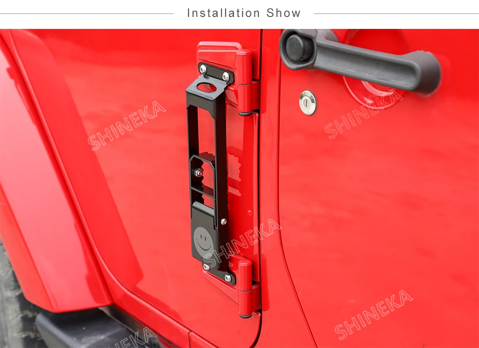 SHINEKA хромированный Стайлинг для Jeep Wrangler JK 2007- дверные петли для автомобиля альпинистский комплект для ног Педальный колышек для Jeep Wrangler JK