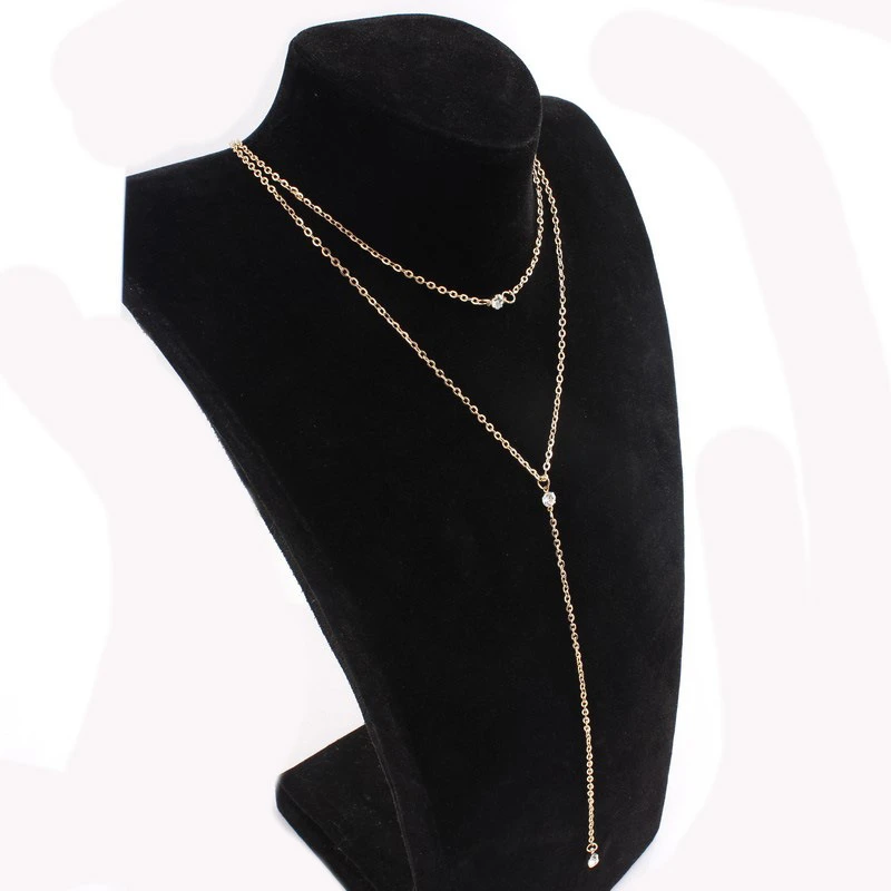 Новая мода Простой Цепочки и ожерелья s для Для женщин Два слоистых кисточкой