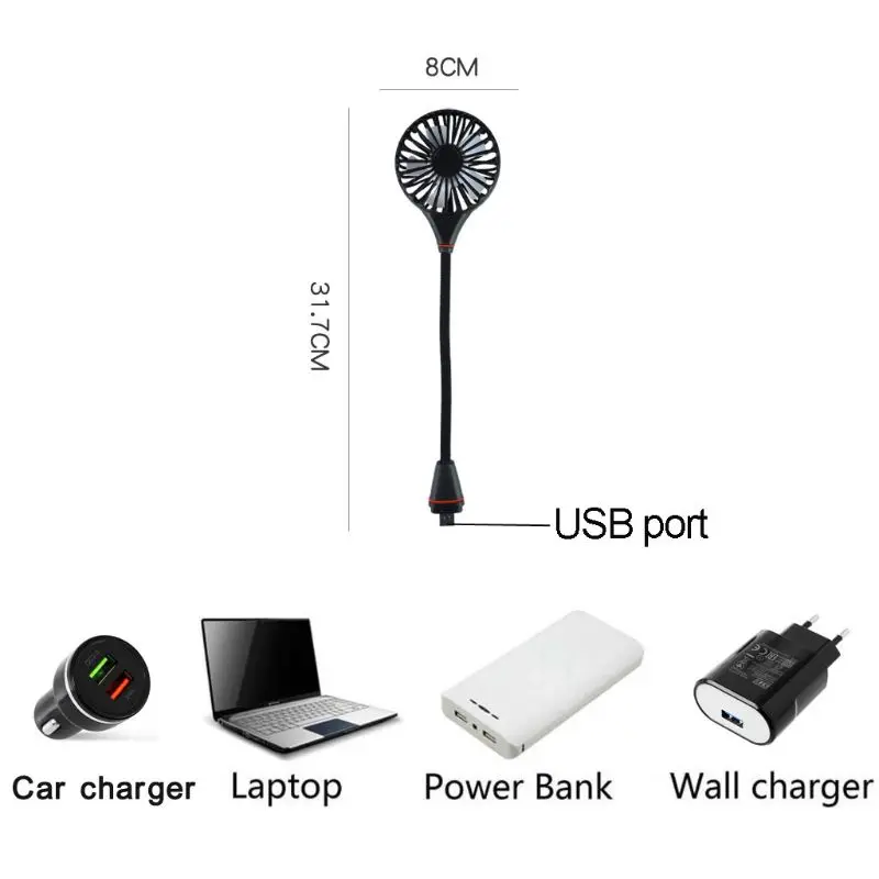 Энергосберегающий 3 скоростной гибкий USB вентилятор охлаждения с переключателем