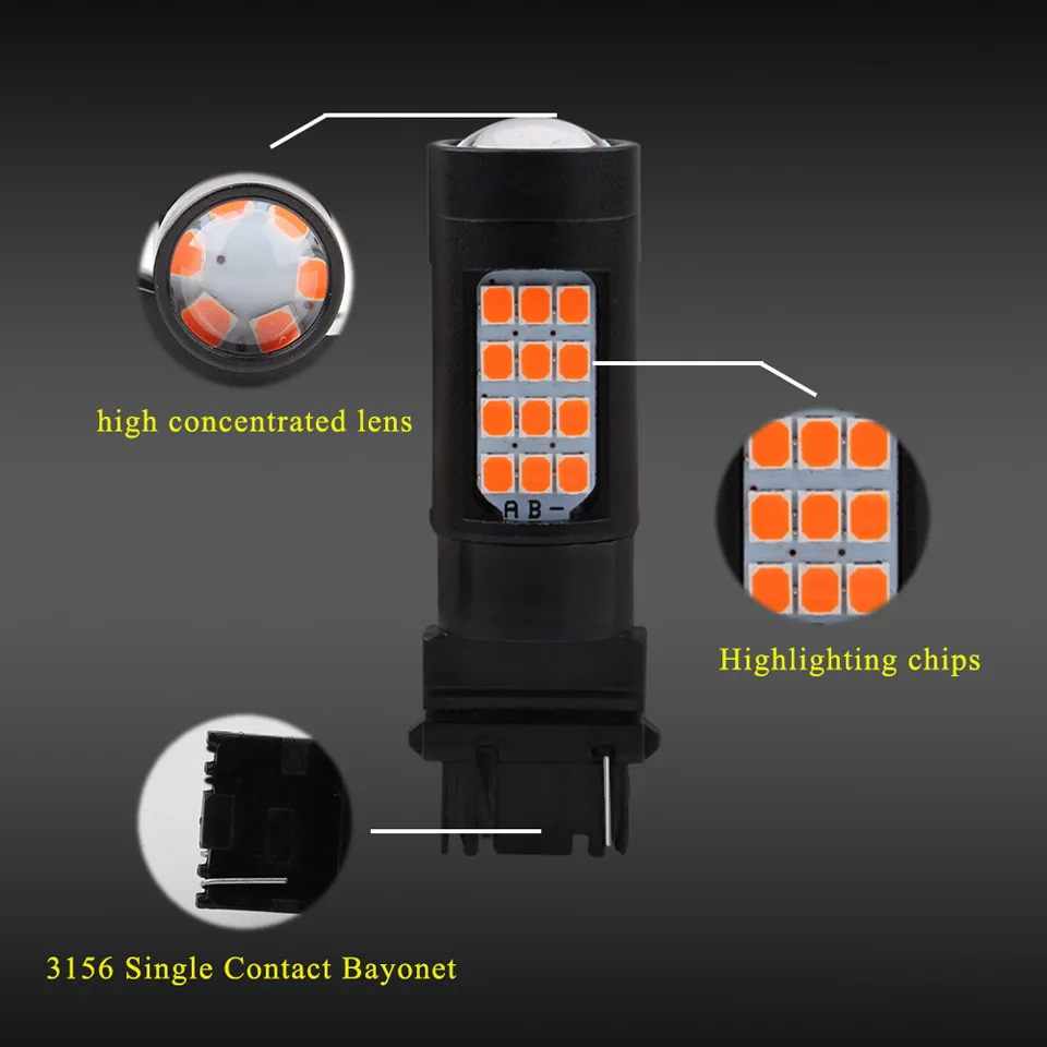1 шт. автомобильный Стайлинг красный белый желтый 3156 2835 42SMD светодиодный сигнал