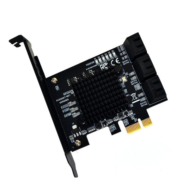 Для микросхем marvl 88Se9215 6 портов Sata 3 0 к Pcie Расширительная карта Pci Express адаптер