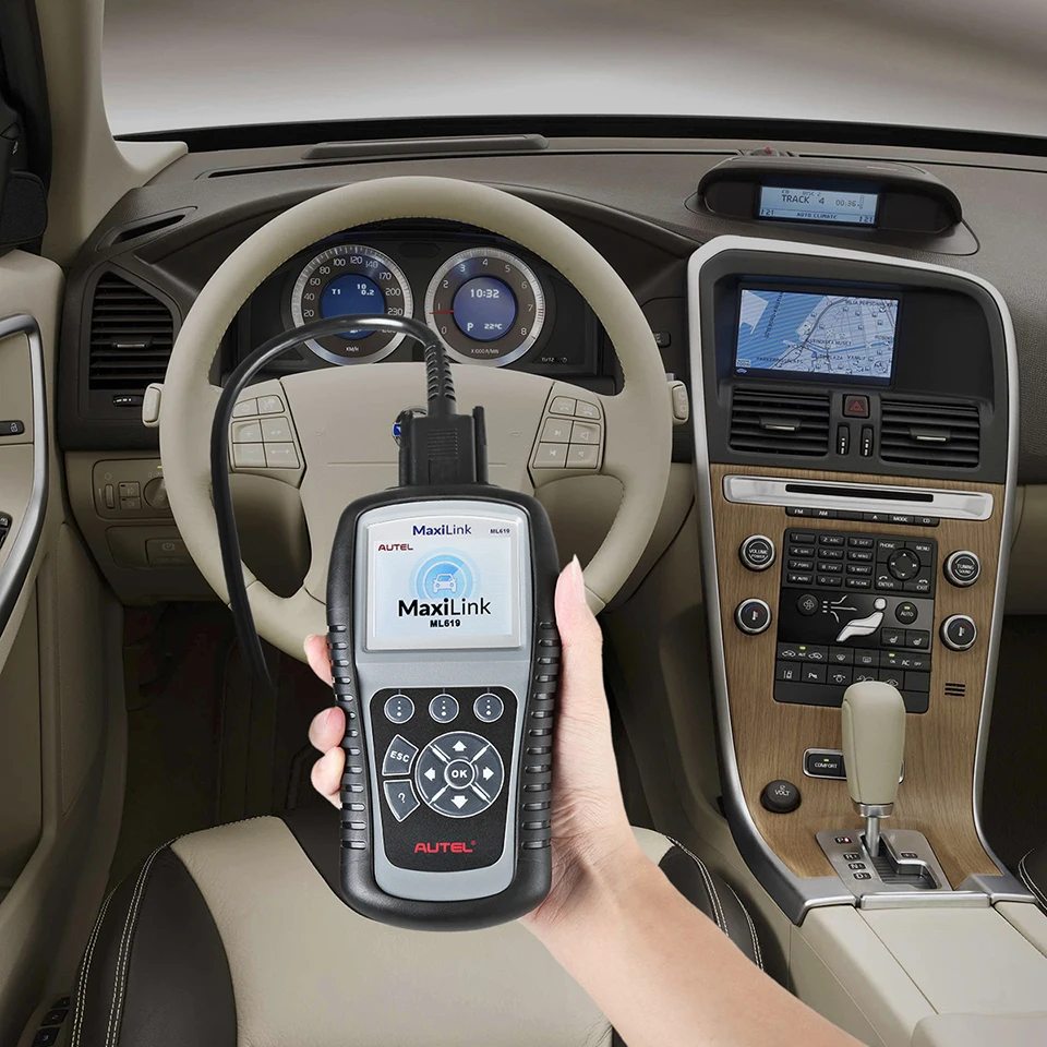 Autel Maxilink ML619 читатель кода из АБС пластика/ПП + CAN OBDII диагностический инструмент