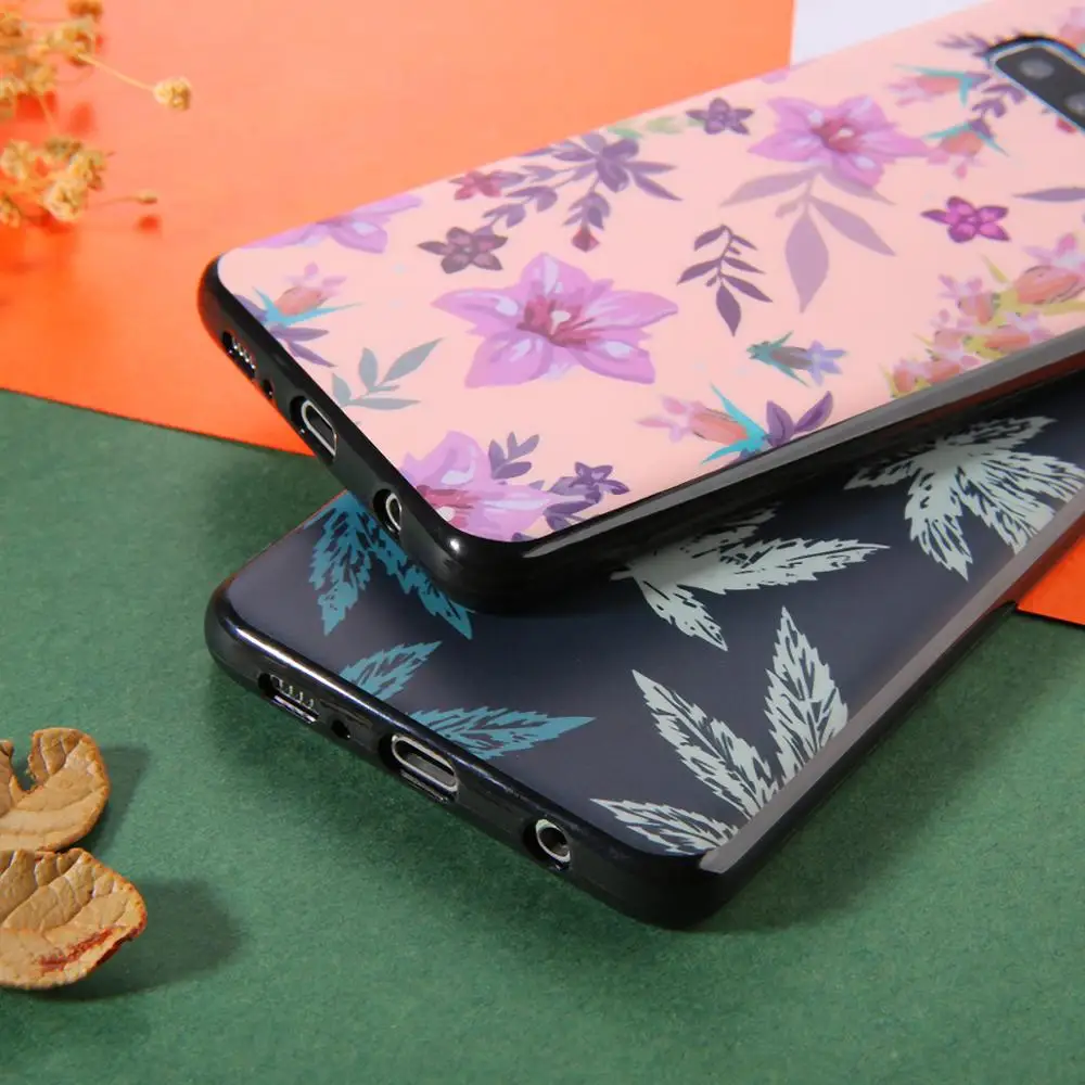 KJOEW чехол с тропическими листьями для samsung Galaxy s10 Edge Plus S8 S9 чехлы телефонов