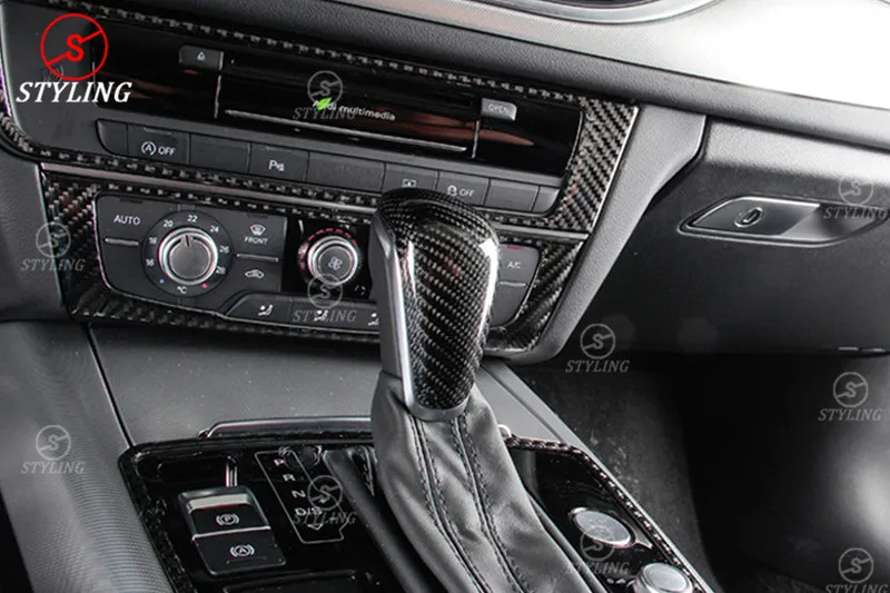 A6 ручка переключения передач наклейка для Audi S7 S6 S7 из углеродного волокна внутренняя отделка ручки накладка добавить на Стиль
