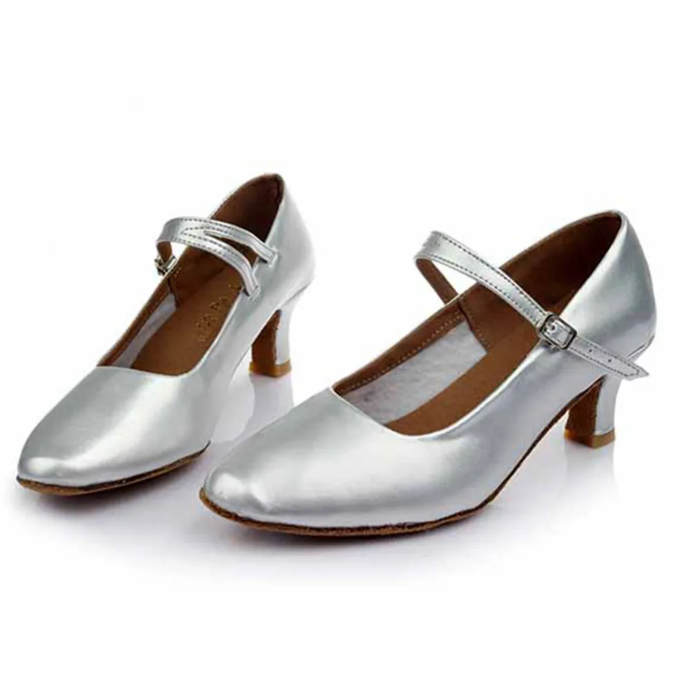 Женские современные туфли для бальных танцев черные серебристые золотистые на