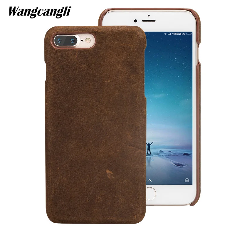 Модный кожаный чехол crazy horse для iPhone 7, 8, 6, 6 s plus, 5, 5s, se, x, ручная работа, на заказ, бизнес, crazy horse skin