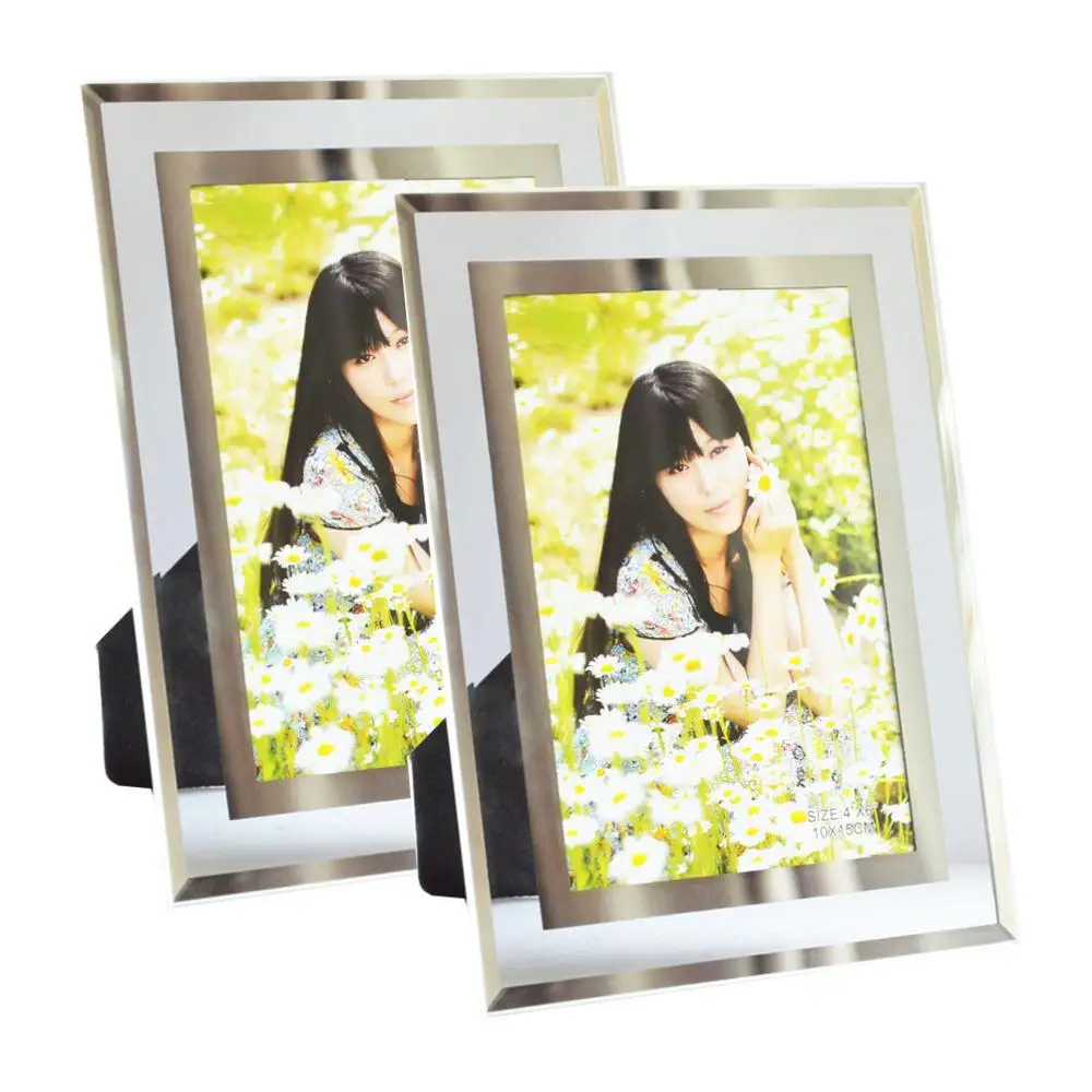 Giftgarden Стекло фоторамка 4x6 &quotрамы для картин Офис украшения стола набор из 2 шт. |