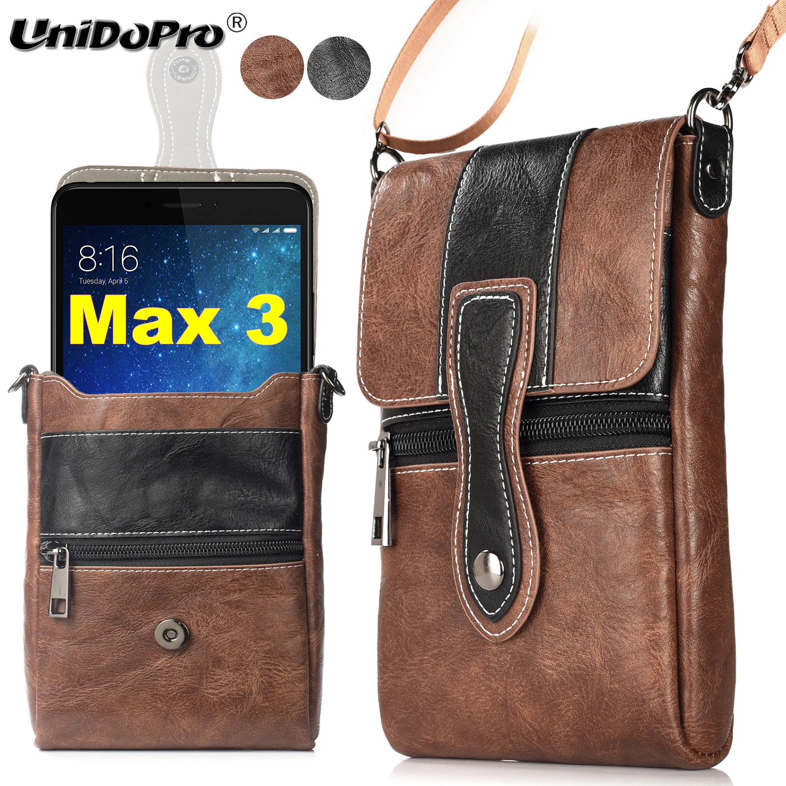 Многофункциональный поясной/плечевой/кошелек сумка для Xiaomi mi Max 3 Pro/mi Max 2 Max2/mi Max кожаный чехол для телефона