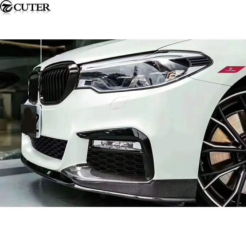 G30 G38 MP стиль углеродное волокно передний бампер губа ДЛЯ BMW 5 серии 530i 540i комплект