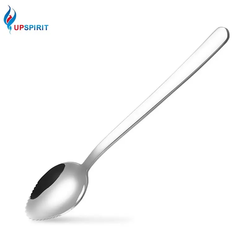 

Upspirit Stainless Steel Fruit Serrated Spoon Salad Grapefruit Spoon Coffee Tea Spoon Dessert Ice Cream Scoop Kitchen Dinnerware