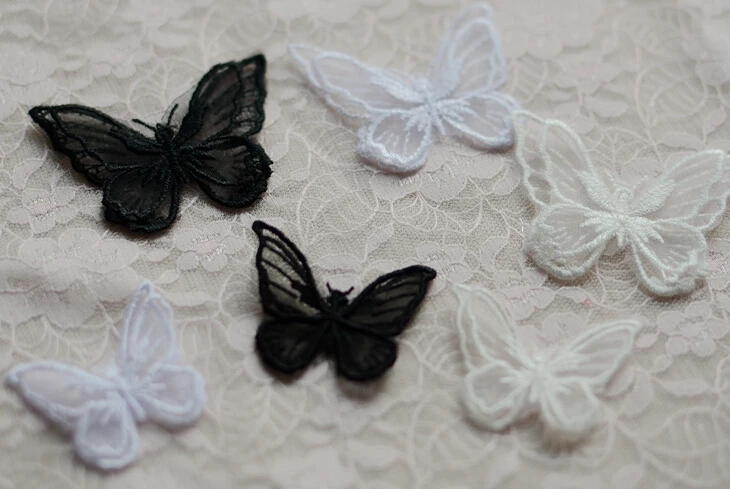 10 шт./лот милый прозрачный цветок из органзы цветочный кружевной патч