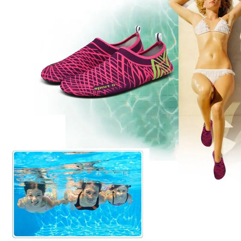 

Men&Woman Barefoot Skin Sock Striped Shoes Beach Pool Water Socks GYM Aqua Beach Swim Slipperjj
