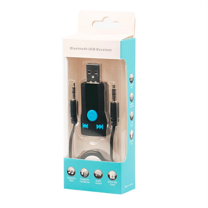 IDEAUDIO A2DP комплект беспроводной связи Bluetooth для автомобиля AUX аудио USB приемник