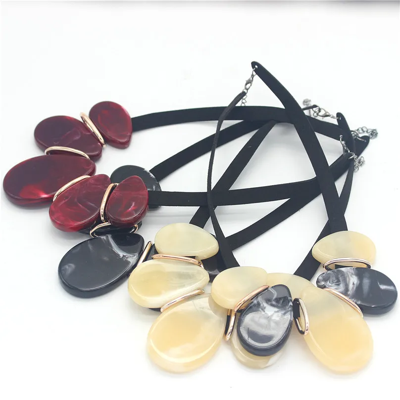 Модное ожерелье чокер ADOLPH в богемном стиле с геометрическим камнем для женщин