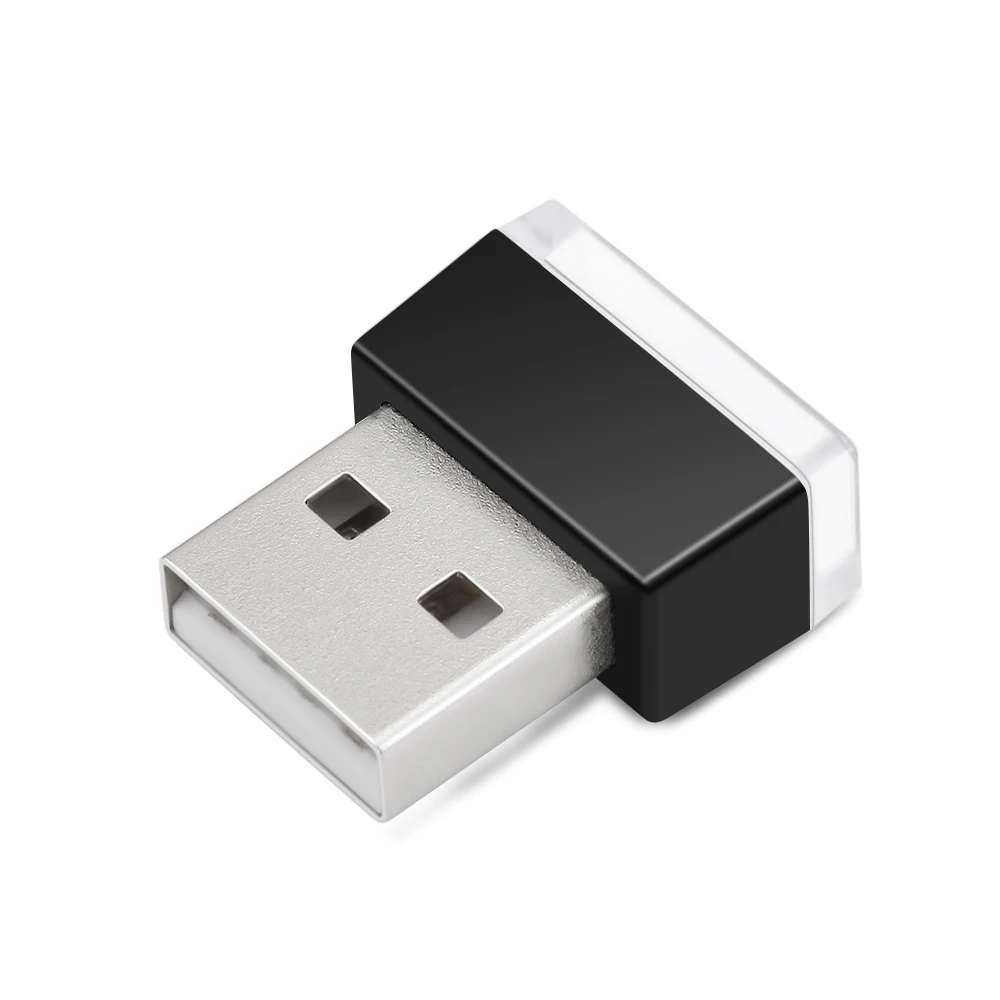 Светодиодный мини прикуриватель с USB атмосферное освещение для автомобиля