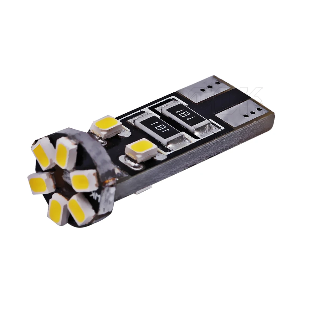 500 шт./лот T10 светодиод шина может свет w5w 10smd 1206 светодиодная сигнальная лампа canbus