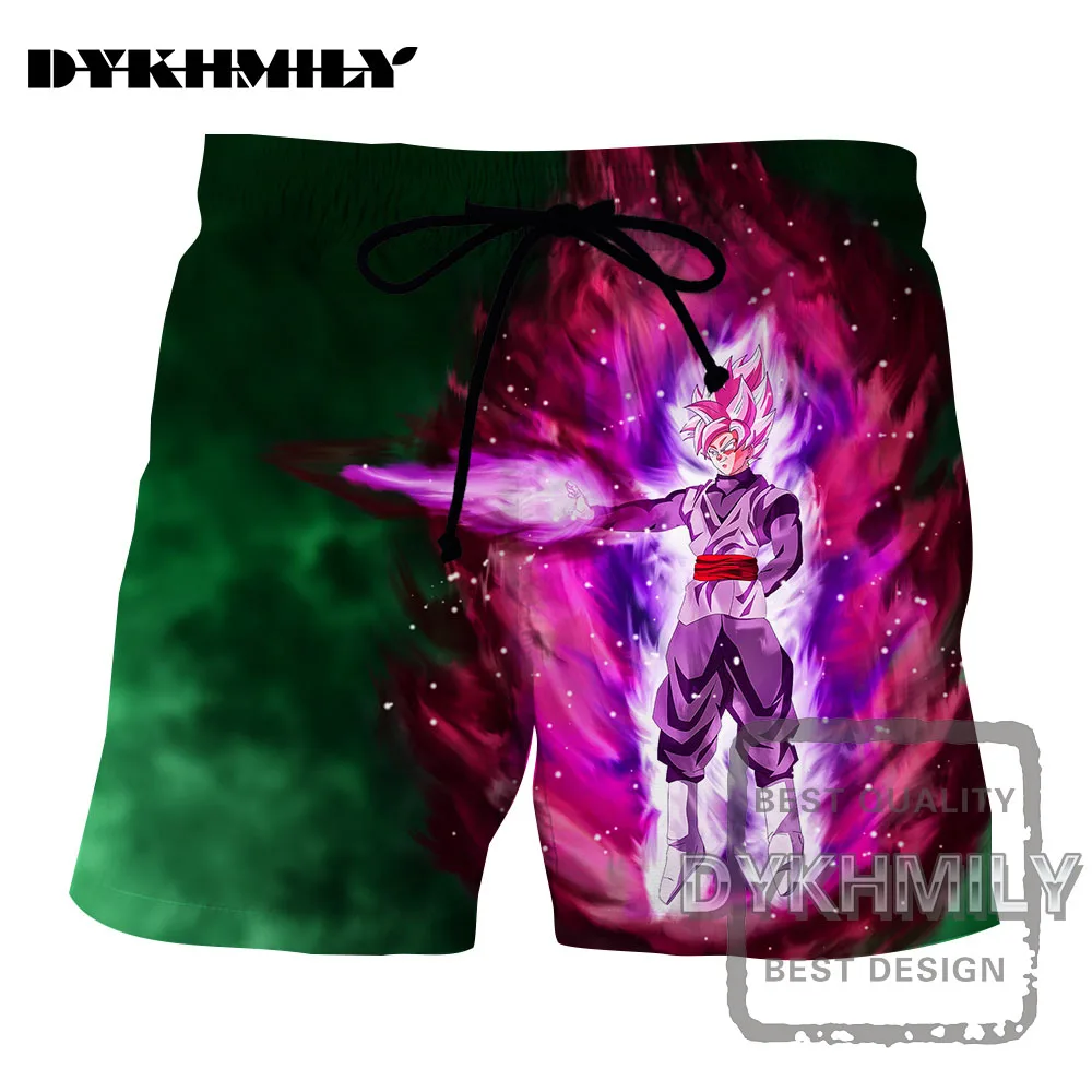 Dykhmily 2017 Лето Новый дизайн Dragon Ball Z Аниме персонаж 3d Короткие штаны с принтом
