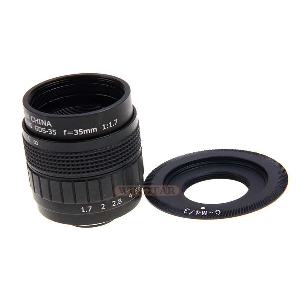 Объектив FUJIAN 35 мм F1.7 CCTV + Крепление C для Micro 4/3 m4/3 Olympus EPL5 EPM3 EPL7 OM D EP1 EP2 EP3 EP6 EPL6 EPL3|c