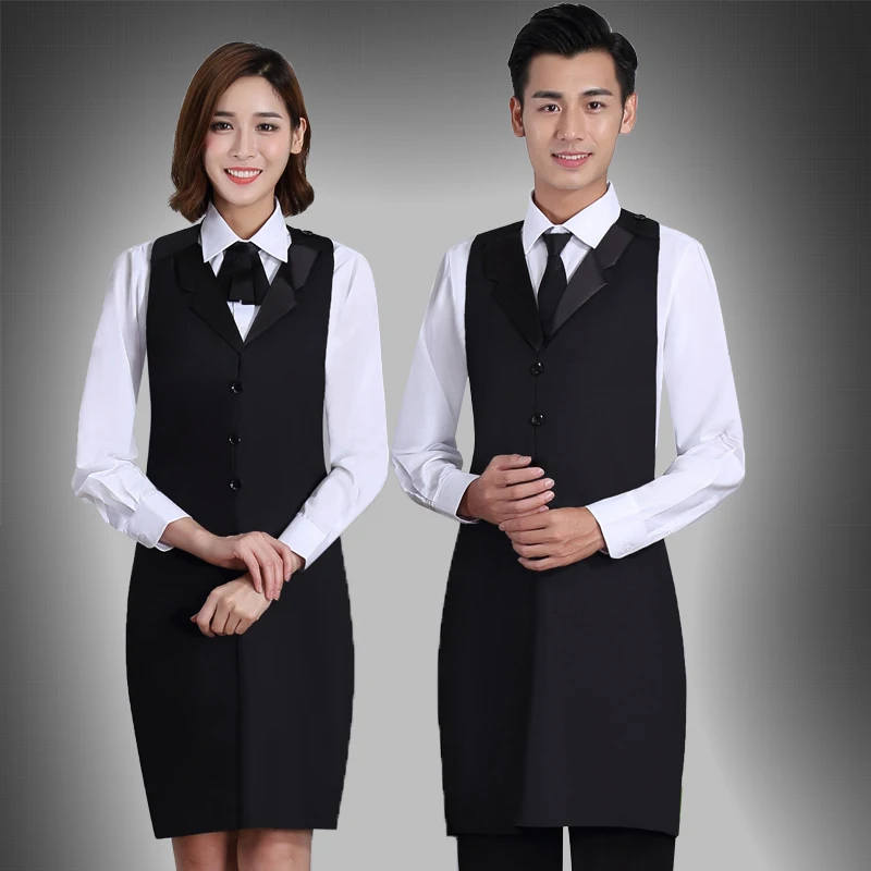 Hotel female Apron Female cap Coffee cake bakery restaurant waiter apron | Тематическая одежда и униформа