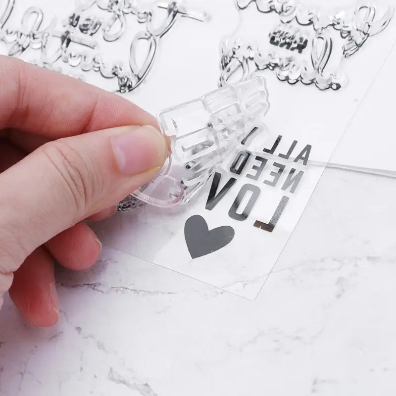 ПВХ прозрачная винтажная Марка &quotчасы&quot Печать необычный шрифт милые узоры