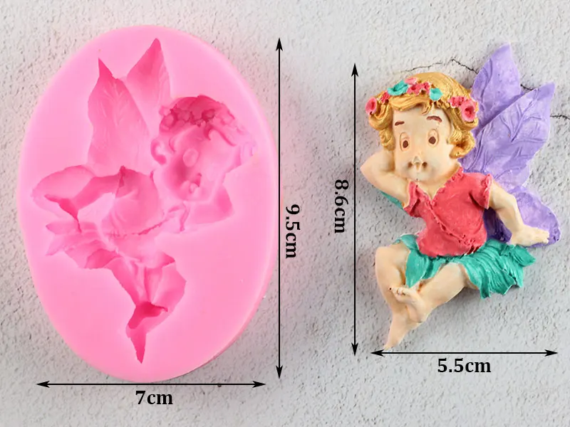 3D Ангел детские силиконовые формы для помадки на торт фея детские DIY украшения торта инструменты Мыло Смола глина конфеты Fimo глина шоколадные формы