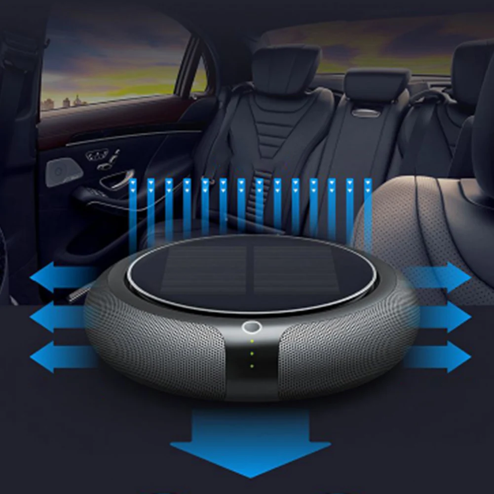 Home With Filter Purify Portable Car Solar Power Accessories Air Purifier Ionizer Anion Vehicle No Noise Cleaner High Speed | Автомобили и